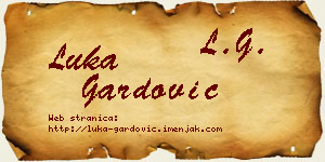 Luka Gardović vizit kartica